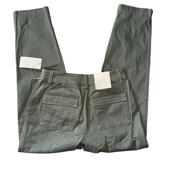 Women's High Rise Slim Regular Fit Full Pants Olive Size 2R a new day Slim Hip - Picture 3 of 6